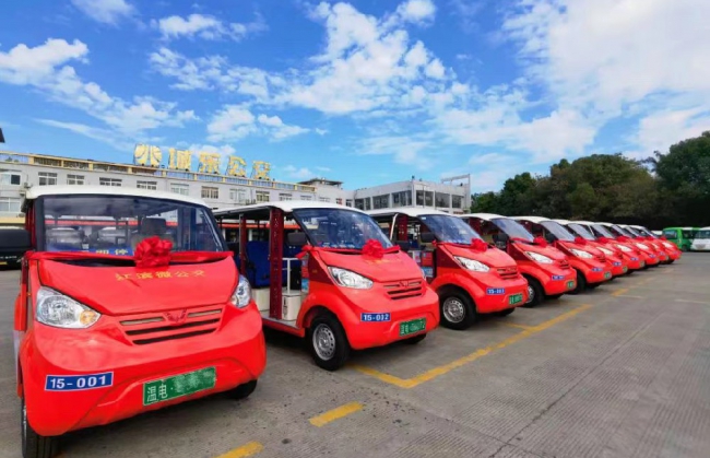 五菱觀光車交付溫州，公交服務(wù)質(zhì)量再提升
